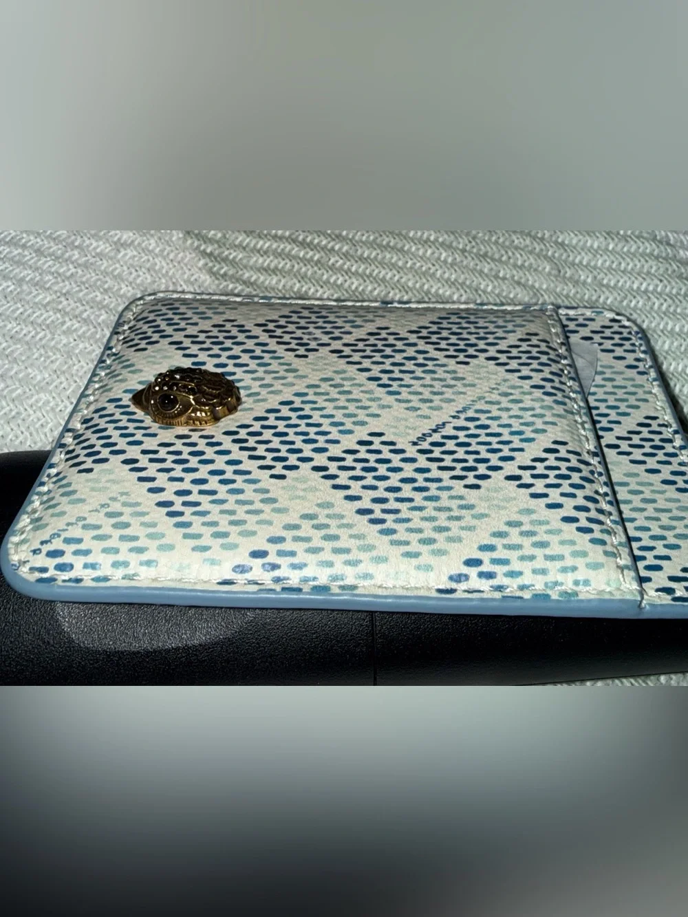Kurt Geiger Patterned Card Holder with metal eagle
